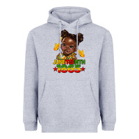 Heather Grey juneteenth 1865 afro girl Heavyweight Hoodie - HRA Design Shop