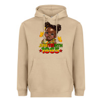 Mushroom juneteenth 1865 afro girl Heavyweight Hoodie - HRA Design Shop