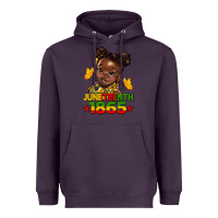 Plum juneteenth 1865 afro girl Heavyweight Hoodie - HRA Design Shop