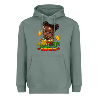 Sage juneteenth 1865 afro girl Heavyweight Hoodie - HRA Design Shop