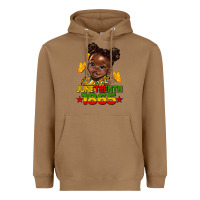 Toasted Coconut juneteenth 1865 afro girl Heavyweight Hoodie - HRA Design Shop
