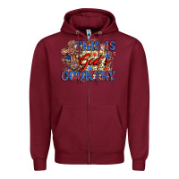 Burgundy this is god's country Zipper Hoodie - Zillion Design Studio