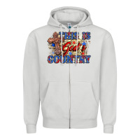 Dove Grey this is god's country Zipper Hoodie - Zillion Design Studio