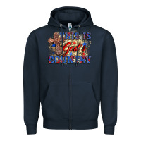 Navy this is god's country Zipper Hoodie - Zillion Design Studio