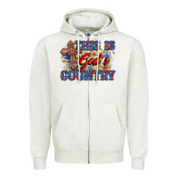 Oatmeal Heather this is god's country Zipper Hoodie - Zillion Design Studio