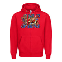 Red this is god's country Zipper Hoodie - Zillion Design Studio