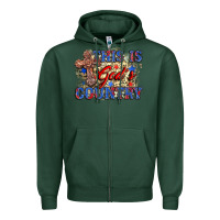 Sports Green this is god's country Zipper Hoodie - Zillion Design Studio