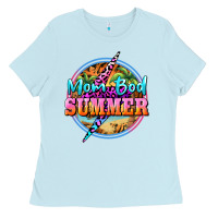 Baby Blue mom bod summer Ladies Tee - BarkalooDesign