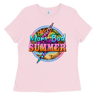 Bubblegum Pink mom bod summer Ladies Tee - BarkalooDesign