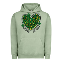 Pigment Oil Green not lucky just blessed Urban Hoodie - MaliasSmallBusiness