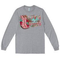 Heather Grey life is better in the boots Long Sleeve Tee - texasbilliewilder