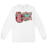 White life is better in the boots Long Sleeve Tee - texasbilliewilder