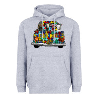 Heather Grey farm life truck autism Heavyweight Hoodie - CowhideDigitalArt