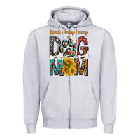 Heather Grey kinda busy being a dog mom Zipper Hoodie - texasbilliewilder