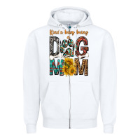 White kinda busy being a dog mom Zipper Hoodie - texasbilliewilder