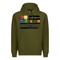 Army Green autism usa flag Premium Hoodie - MaliasSmallBusiness