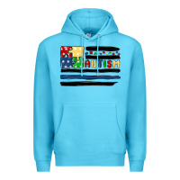 Ocean Blue autism usa flag Premium Hoodie - MaliasSmallBusiness