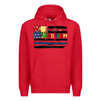 Red autism usa flag Premium Hoodie - MaliasSmallBusiness