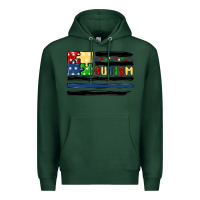 Sports Green autism usa flag Premium Hoodie - MaliasSmallBusiness