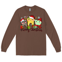 Chestnut merry christmas tooth Long Sleeve Tee - Zillion Design Studio