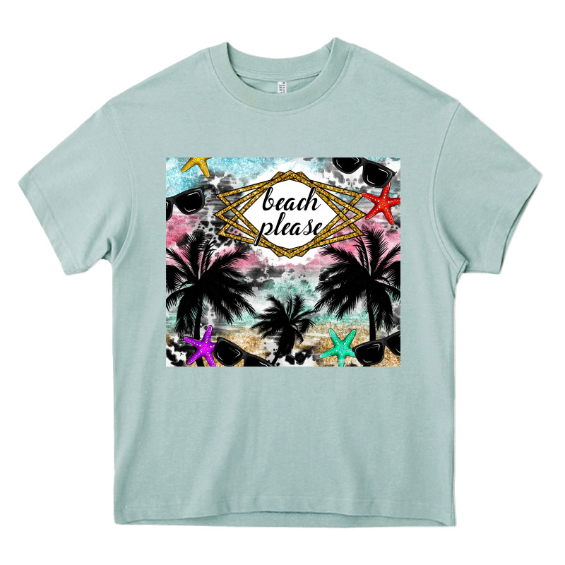 Beach Please Heavy Core Tee by CowhideDigitalArt | Teevron