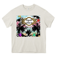 Cream Beach Please Heavy Core Tee - CowhideDigitalArt