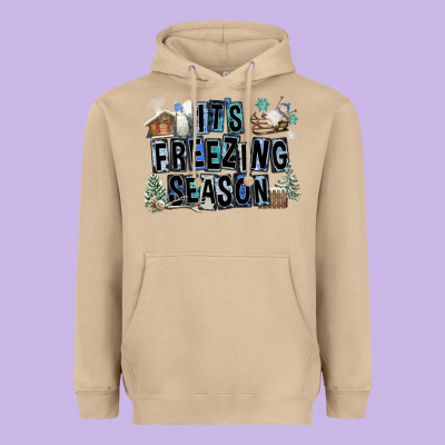 It's Freezing Season Heavyweight Hoodie Designed By Fadigitalartstudio