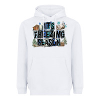 White It's Freezing Season Heavyweight Hoodie - FaDigitalArtStudio