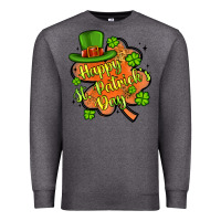 Charcoal Heather happy st patrick s day shamrock Premium Sweatshirt - Artiststas