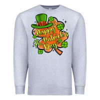 Heather Grey happy st patrick s day shamrock Premium Sweatshirt - Artiststas