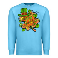 Ocean Blue happy st patrick s day shamrock Premium Sweatshirt - Artiststas
