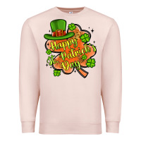 Pale Pink happy st patrick s day shamrock Premium Sweatshirt - Artiststas