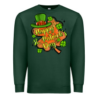 Sports Green happy st patrick s day shamrock Premium Sweatshirt - Artiststas