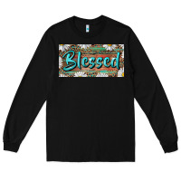 Black Blessed With Daisy And Leopard Long Sleeve Tee - RanaPortraitStore
