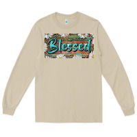 Mushroom Blessed With Daisy And Leopard Long Sleeve Tee - RanaPortraitStore