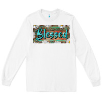 White Blessed With Daisy And Leopard Long Sleeve Tee - RanaPortraitStore