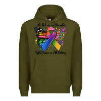 Army Green we believe in miracles fight cancer in all colors Premium Hoodie - MaliasSmallBusiness
