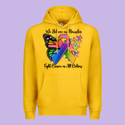 We Believe In Miracles Fight Cancer In All Colors Premium Hoodie Designed By Maliassmallbusiness