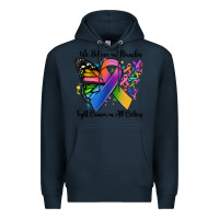 Navy we believe in miracles fight cancer in all colors Premium Hoodie - MaliasSmallBusiness