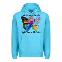 Ocean Blue we believe in miracles fight cancer in all colors Premium Hoodie - MaliasSmallBusiness