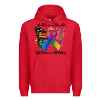 Red we believe in miracles fight cancer in all colors Premium Hoodie - MaliasSmallBusiness