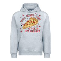 Heather Grey you'll always have a pizza my heart Urban Hoodie - MaliasSmallBusiness