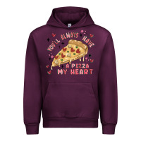 Mauve Wine you'll always have a pizza my heart Urban Hoodie - MaliasSmallBusiness