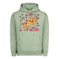 Pigment Oil Green you'll always have a pizza my heart Urban Hoodie - MaliasSmallBusiness