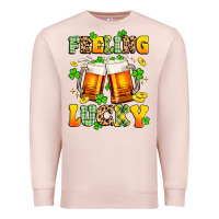 Pale Pink feeling lucky Premium Sweatshirt - Artiststas