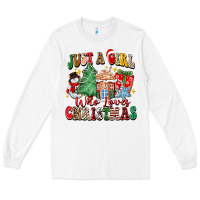 White just a girl who loves christmas Long Sleeve Tee - Zillion Design Studio