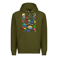 Army Green somebody's loud & proud autism mama Premium Hoodie - MaliasSmallBusiness