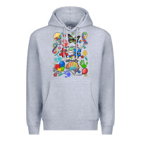 Heather Grey somebody's loud & proud autism mama Premium Hoodie - MaliasSmallBusiness