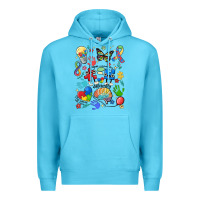 Ocean Blue somebody's loud & proud autism mama Premium Hoodie - MaliasSmallBusiness