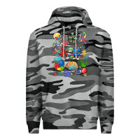 Slate Camo somebody's loud & proud autism mama Premium Hoodie - MaliasSmallBusiness